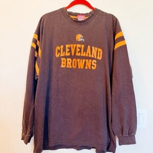 Vtg Cleveland Browns Football Long Sleeve T-Shirt Official NFL Apparel Men’s XL